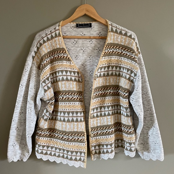 Vintage Daniel Hetcher Eyelet Cardi - Picture 3 of 6